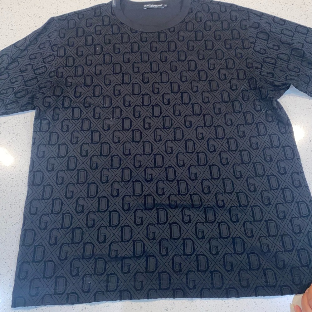 Dolce & Gabbana velvet logo tshirt
